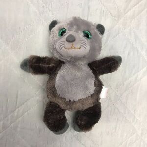 MVP Plush gray cat green sparkle eyes 10"‎ 2017